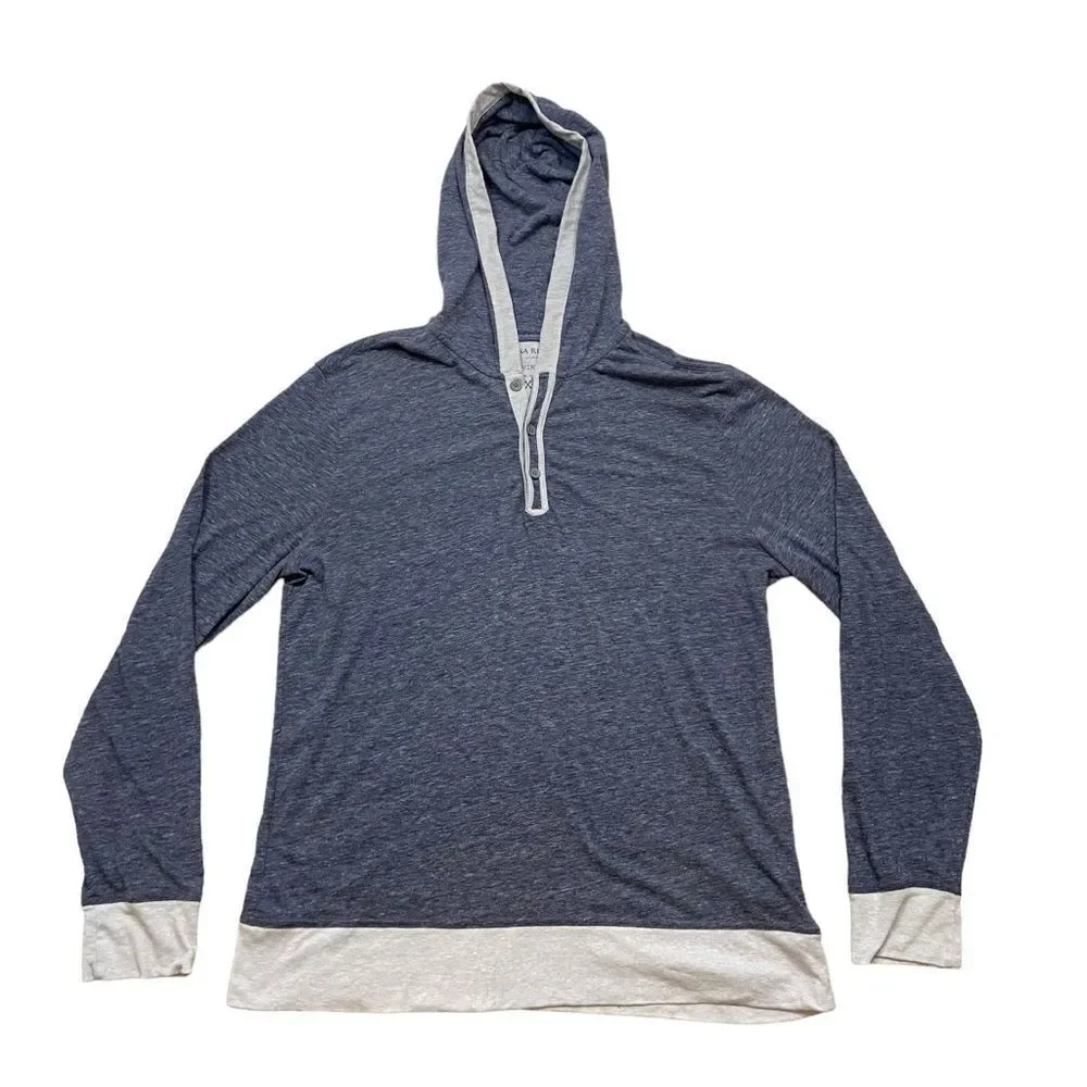 Men’s Banana RepublicThe‎ Vinatge Tee Hooded Henley Long Sleeve Size XL